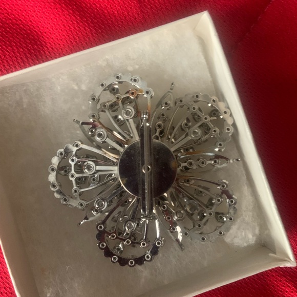 COPY - RHINESTONE BROOCH LARGE VTG - Picture 3 of 4